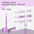 Kids 3 Wheel Scooter for 2-6 Years Old w/ Adjustable Height, LED Light, TPE Handlebar, Purple