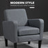 Modern Accent Chair, Occasional Chair with Rubber Wood Legs for Living Room, Bedroom, Grey