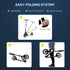 Foldable Kick Scooter with Double Shock Absorption and Big Wheels, Height Adjustable Aluminium Frame Big Wheel Scooter for 14+ Teens Adult - Black