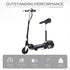Powered E-Scooter Ride-On, with Brakes, Adjustable Seat, Adjustable Handlebars, Black