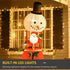 8ft Christmas Inflatable Decoration with Santa Claus on Snowman Hot Air Balloon, Blow Up Xmas Decor for Outdoor Indoor with LED Lights