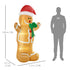 6ft Christmas Inflatable Gingerbread Man & Santa Hat Safe Outdoor Decoration w/ LED Lights Accessories