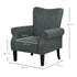 Upholstered Accent Chair with Rolled Arms and Wood Legs, Armchair for Living Room Bedroom, Grey