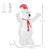 6ft Tall Outdoor Inflatable Bear Airblown Projection Holiday Christmas Lawn Décor