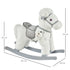 Kids Plush Ride-On Rocking Horse Toy Rocker with Plush Toy Realistic Sounds for Child 18-36 Months White