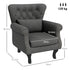 Chesterfield-Style Accent Chair - Grey