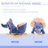 Children Rocking Seat with Sound, Elephant-Blue/Beige