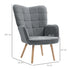 Teddy Fleece Wingback Accent Chair - Grey