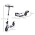 Folding Kick Scooter Hight-Adjustable Urban Scooter w/ Rear Brake, Double Shock Absorption System & 2 Big Wheels, For 14+ Teens Adult, White