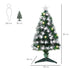 3ft White Light Artificial Christmas Tree w/ 90 LEDs Star Topper Tri-Base Full Bodied Seasonal Decoration Pre-Lit Home