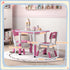 Height Adjustable Toddler Table and Chair Set, 3-Piece Children Activity Table w/ 2 Chairs for Playroom, Bedroom - Pink