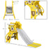 Baby Slide with Basketball Hoop, Climber, Easy to Assemble Kids Slide for Indoor Use, for Ages 18-36 Months - Yellow