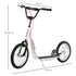 Kick Scooters for Kids with Adjustable Height, Anti-Slip Deck, Dual Brakes, Rubber Tyres, for Boys and Girls Aged 5+ Years Old - White