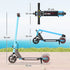 Folding Electric Scooter for Kids, with Dual Brakes, Front Suspension, LED Colourful Lights, Blue