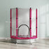 4.6ft Toddler Trampoline w/ Safety Enclosure Net, for Indoor Outdoor Use, Ages 3-6 Years, Pink