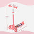 Kids 3 Wheel Scooter for 2-6 Years Old w/ Adjustable Height, LED Light, TPE Handlebar, Pink