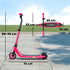 Electric Scooter, 120W Motor E-Scooter, Adjustable Height, Rear Brake for Ages 6+ Years - Pink