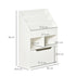 Kids Bookshelf, Toy Organiser, with Storage Drawer, Wheels - White