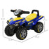 Baby Quad Bike Kids Ride On Car Goodyear Licensed Walker Foot To Floor Slider NO POWER w/ Lights Horn Storage Blue for 18-36 Months