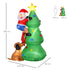 6ft Inflatable Christmas Tree, LED Lighted with Santa Claus Dog for Home Indoor Outdoor Garden Lawn Decoration Party Prop