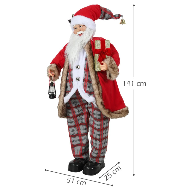 4'6" Animated Santa Claus Figure, with Sound - Red