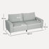 Three-Seater Corduroy - Light Grey