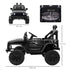 Kids Electric Ride On Car 12V Off Road Toy with Parental Remote Control 2 Motors Horn Lights Suspension Wheels for 3-6 Years Old Black