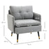 Modern Accent Chair, Upholstered Button Tufted Occasional Chair for Living Room and Bedroom, Grey
