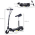 Powered E-Scooter Ride-On, with Brakes, Adjustable Seat, Adjustable Handlebars, Black