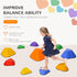 11-Piece Heart-Shaped Kids Balance Stepping Stones and Motor Skills, Multicoloured