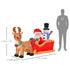 6.5ft Christmas Inflatable Santa Claus on Sleigh Deer, LED Lighted for Home Indoor Outdoor Garden Lawn Decoration Party Prop