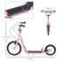 Kids Scooter, Teen Kick Scooter with Rubber Wheels, 16" Front Wheel, Height Adjustable Handlebar, Dual Brakes, Kick Stand, for 5+ Years, Pink