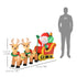 8ft Christmas Inflatable Santa Claus on Sleigh, LED Lighted for Home Indoor Outdoor Garden Lawn Decoration Party Prop