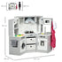 Toy Kitchen with Running Water, Lights, Sounds, Apron and Chef Hat, Water Dispenser, for Ages 3-6 Years, Grey