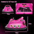 Angry Bird Licensed Waltzer Car, 12V Kids Bumper Car w/ Joysticks, Remote, Music LED Lights, Pink