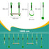 7-Piece Kids Zip Line Kit for Garden, 10m Kids Slackline Kit with Wooden Monkey Bars, Metal Rings, Gripping Balls, Green