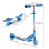 Kids Scooter, with Lights, Music, Adjustable Height, Foldable Frame, for Ages 3-7 Years - Blue