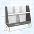 Two-Tier Kids Storage Shelf, with Five Compartments, Anti-Tip Device - Grey 5 (2)