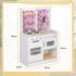 Kids Play Kitchen, Pretend Play Kitchen with Realistic Oven, Stove, Sink, Kitchen, Accessories, White