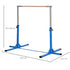 Height Adjustable Gymnastics Horizontal Bar for Kids, Children Junior Kip High Bar Fitness, Blue