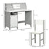 Kids Table and Chair Set w/ Whiteboard - Grey