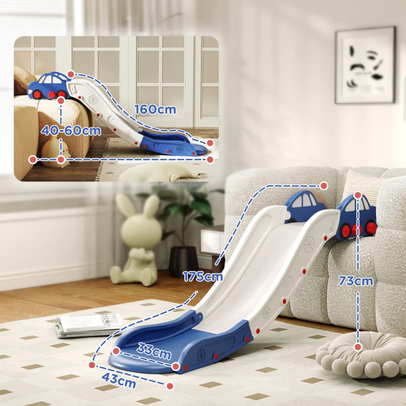 Kids Slide for Bed, Sofa, with Extended Length, Easy to assemble and Store, Blue