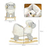 Rocking Horse, Ride on Lamb with Safety Belt, Sound, for Ages 18-36 Months, Grey