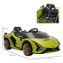 Lamborghini Sian Licensed 12V Kids Electric Ride On Car 2 Motors Toy Car with Remote Control Music Lights MP3 for 3-5 Years Green