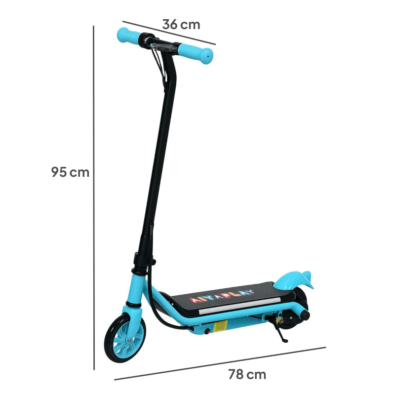 Electric Scooter for Kids Aged 6-14 Years, with Colourful Lights, Blue