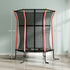Kids Trampoline Mini Bouncer with Enclosure Safety Net For Ages 3-10 Years - Red