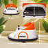360° Rotation Kids Bumper Car, 12V Waltzer Car with Remote Control, Dual Joysticks, Music Lights, Orange