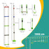 Obstacle course for Kids, with 10-Piece Slackline Kit with Monkey Bars, Gym Rings, Rope Ladder, Nest Swing, Hanging Tray