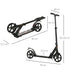 Folding Kick Scooter, Adjustable Ride On Scooter with 200mm Big Wheels and Double Shock Absorption, Urban Scooter for 14+ Teens Adult, Black