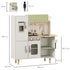 Toy Kitchen, Kids Play Kitchen, Role Playing Game with Phone, Ice Maker, Stove, Utensils, for 3-6 Years, White